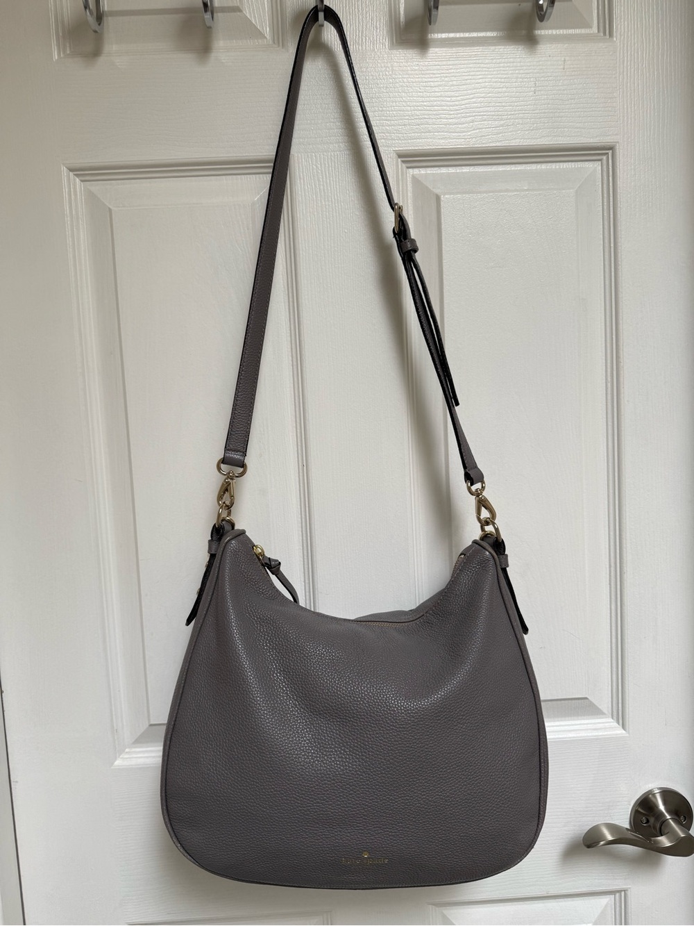 kate spade Gray Leather Shoulder Bag